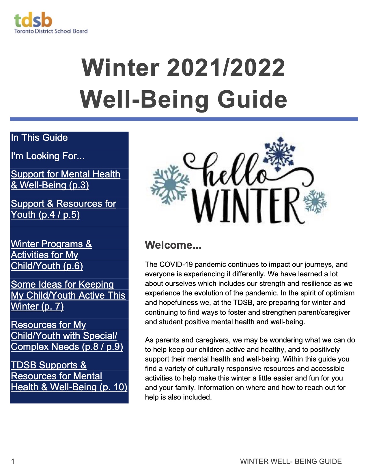 Winter 2021 2022 Well Being Guide cover637769079430771437
